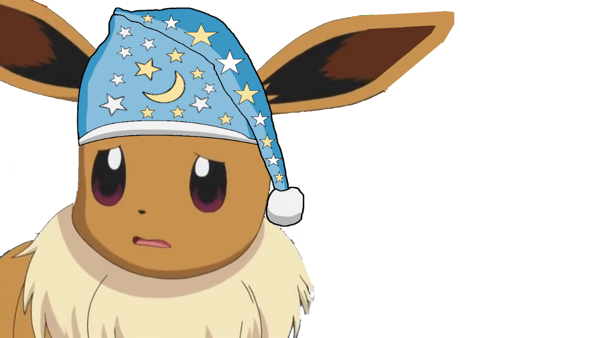 Eevee wearing a Eevee's Nightcap by Sonicfaners1991 on DeviantArt