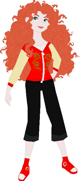 Merida in her comfy outfit by Bubbles8218II on DeviantArt