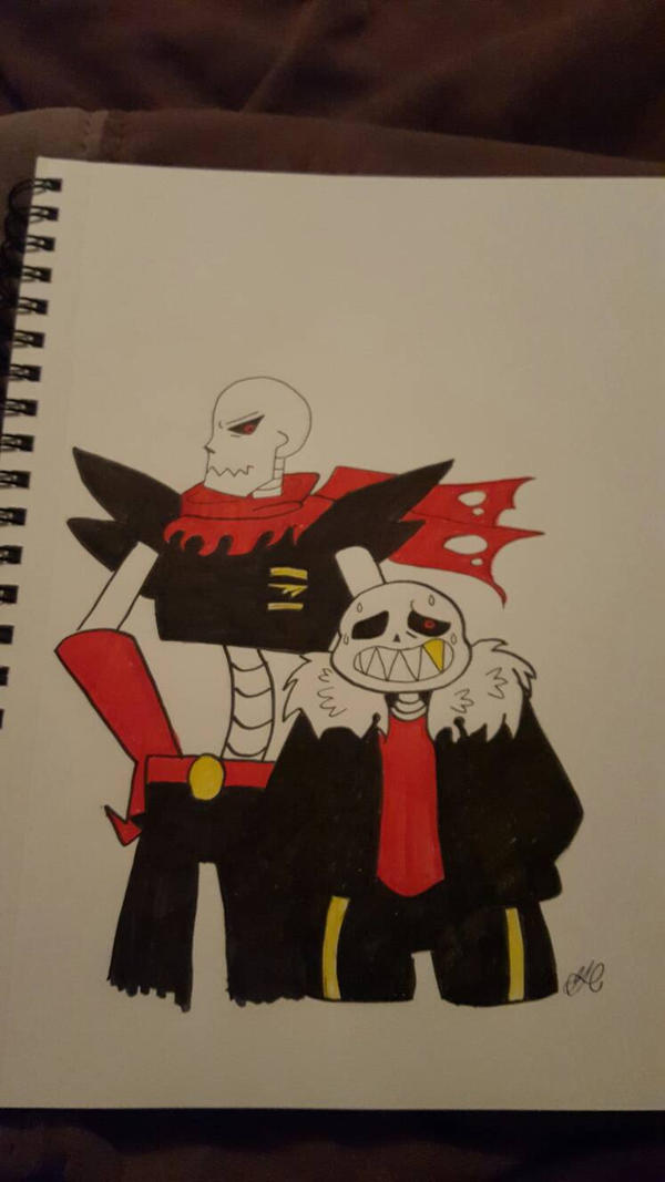 Underfell Sans and Papyrus by AyumiOnyx on DeviantArt