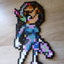 Sprite of Dva from Overwatch from perler beads