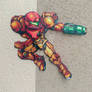 Sprite Samus aran - Metroid in perler beads