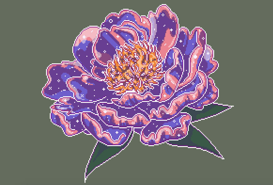 Galaxy Flower Sticker