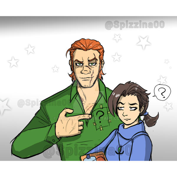 The Riddler zero year and Annabel my oc 2 by Spizzina00 on DeviantArt