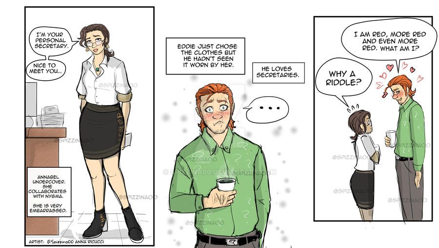 The Riddler zero year and the secretaries by Spizzina00 on DeviantArt