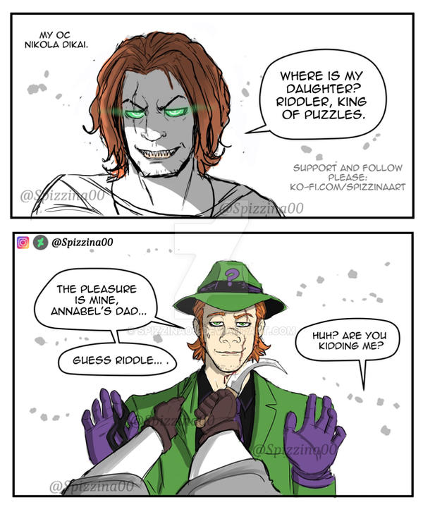 The Riddler zero year and OC by Spizzina00 on DeviantArt