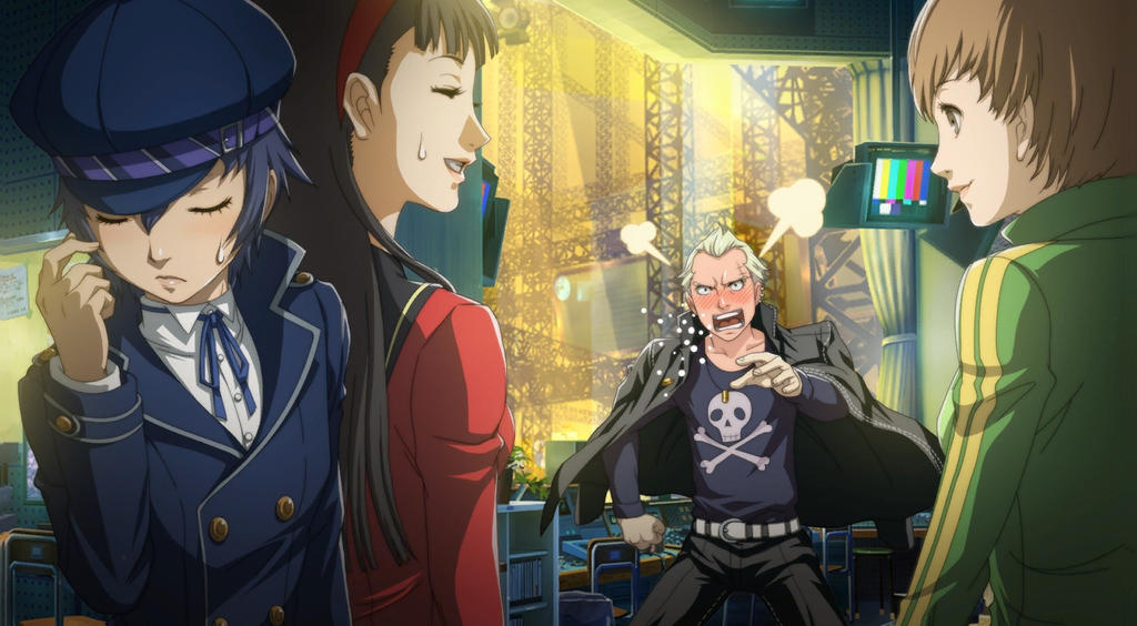 Kanji Tatsumi (Persona 4 Arena, Story Mode Illustr by 0mura2 Kanji Tatsumi (Persona 4 Arena, Story Mode Illustr by 0mura2