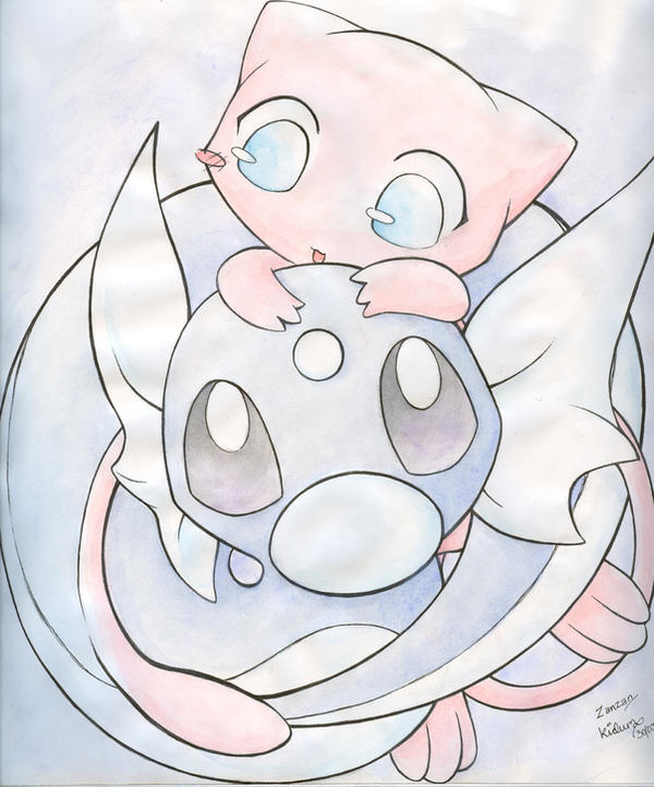 Mew and Baby Dratini