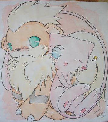 Mew and Growlithe