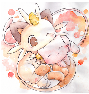 Mew and Meowth