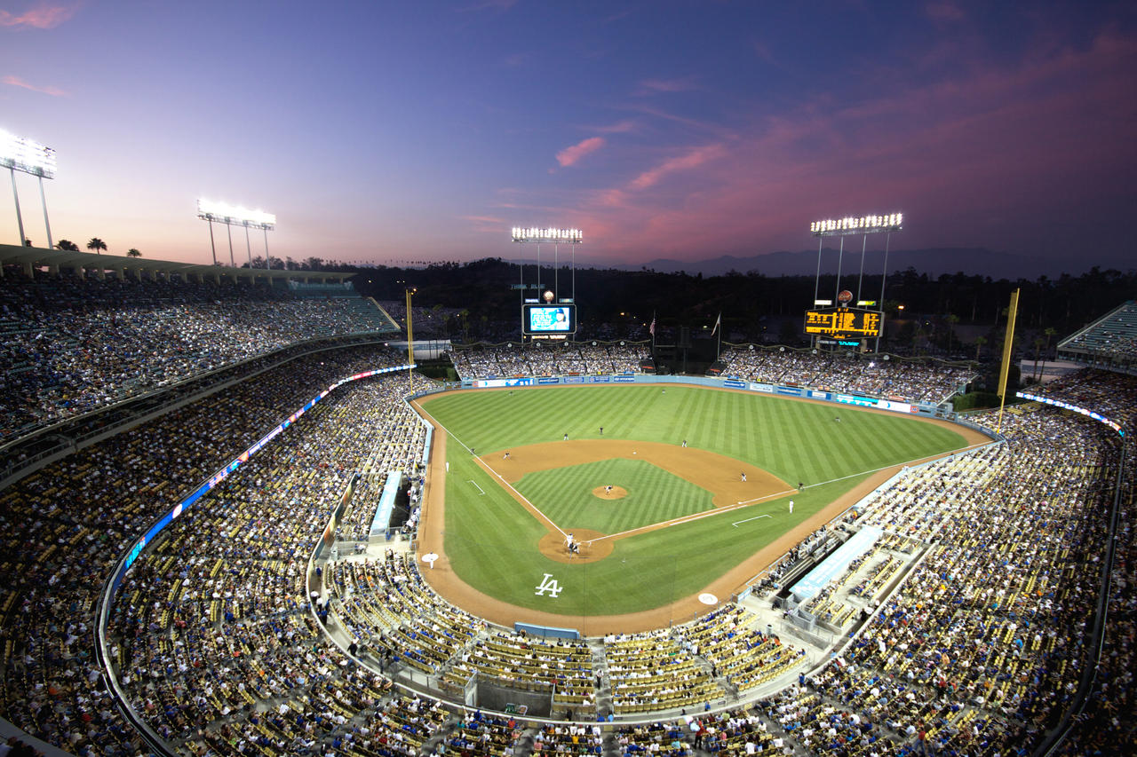 Dodger's Stadium at Dusk