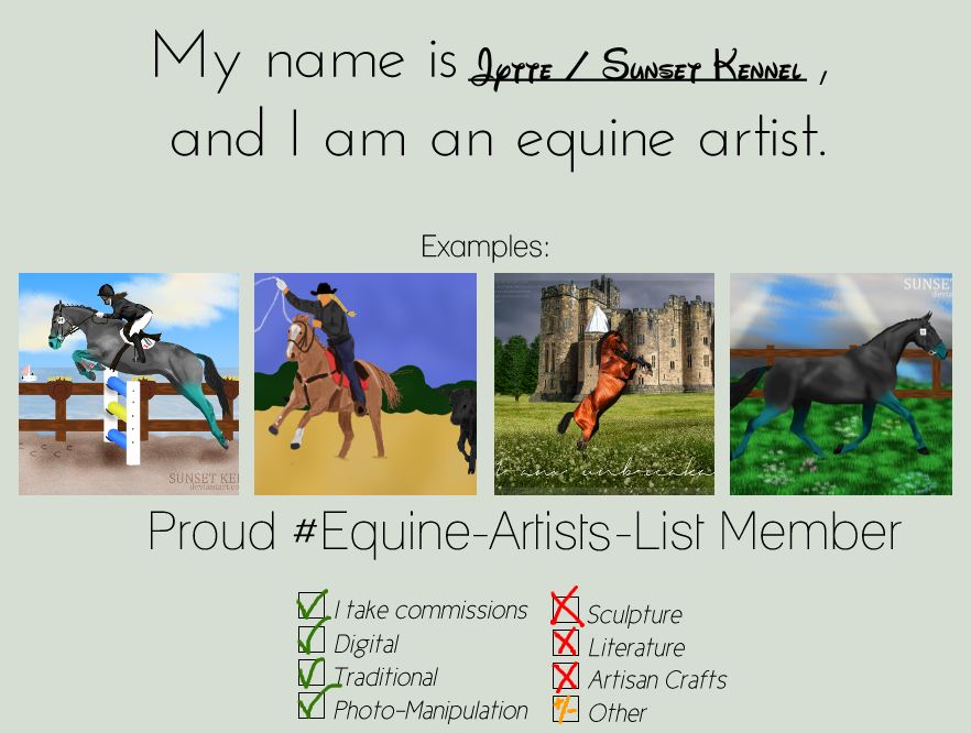 Equine Artist Template