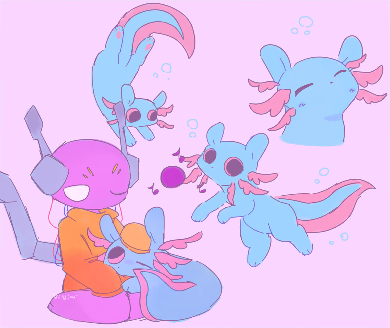 Silly Rivulet rivulet doodles ft pebbles by nyagolor on DeviantArt