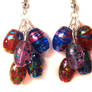 Petrol bead earrings