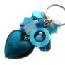 Turquoise Heart Keychain