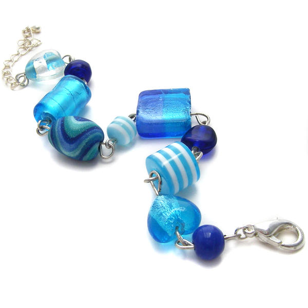 Blue Link Charm Bracelet 2