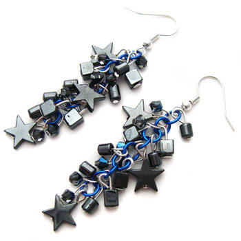 Hematite Star Earrings