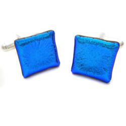 Bright Blue Square Cufflinks