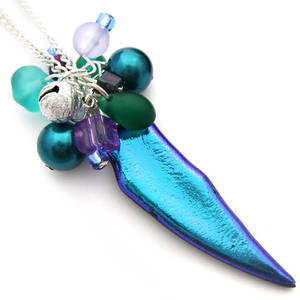 Green+Purple Dichroic Necklace