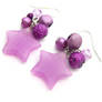 Purple Jade Star Earrings