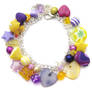 Purple + Yellow Charm Bracelet