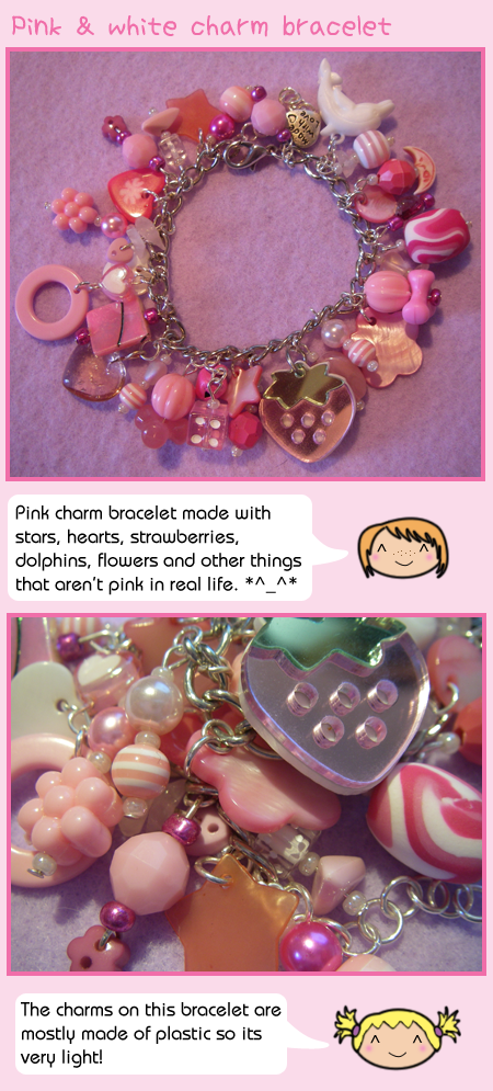 Pink charm bracelet