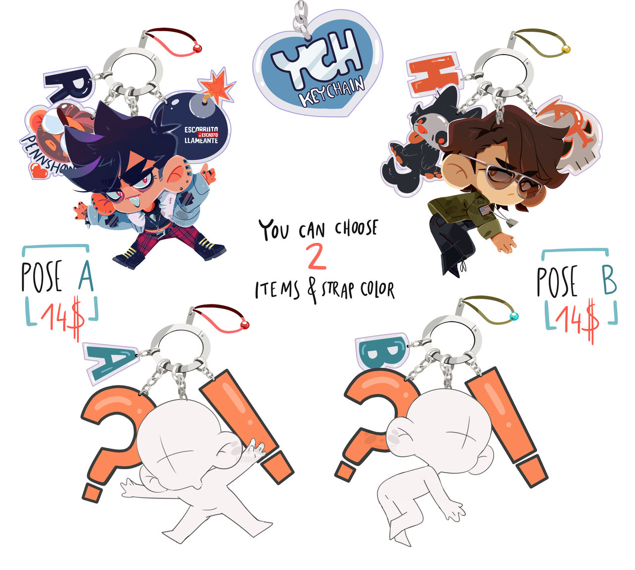 Conneted Keychains Ych YCH FALL 2023 OPEN by Kialun on DeviantArt