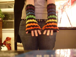 Rainbow Long Wristwarmers