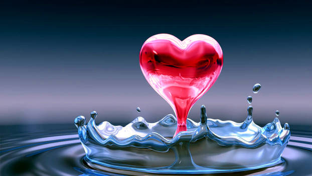 Red water heart