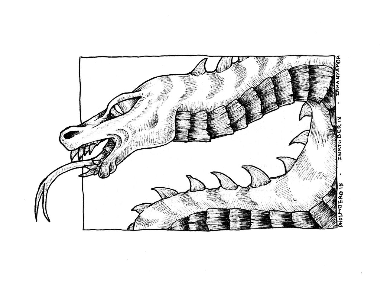 Inkanyamba Pythonic 28 - Inkanyamba // Inktober 2018 by Mindabble on DeviantArt