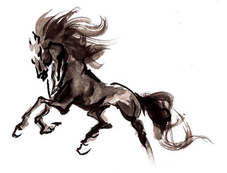 Horse, Chinese Painting.