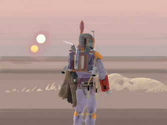 Boba Fett - Sunset on Tatooine