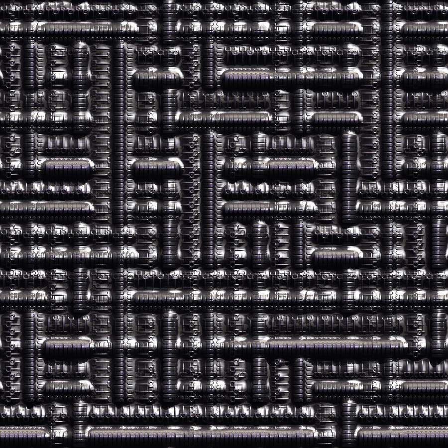 Alien Pipes Seamless Texture