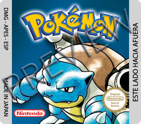 POKEMON AZUL/BLUE - LABEL - GAME BOY