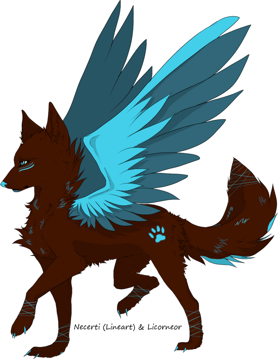 .:Free to use:. Winged wolf