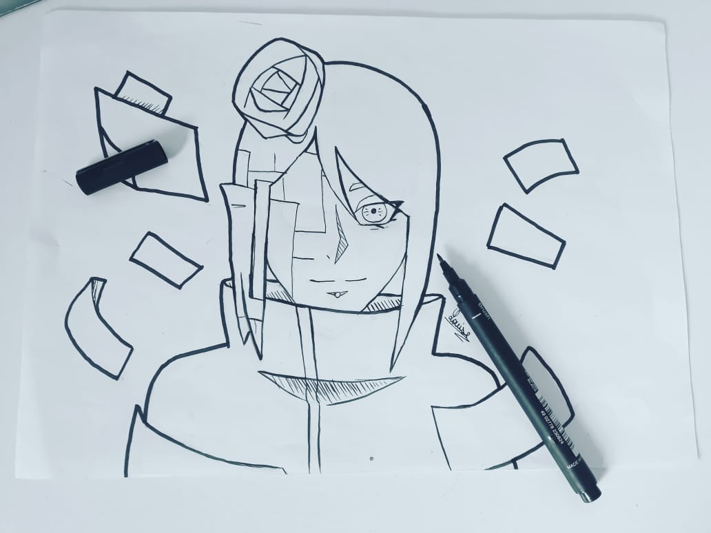 Como Desenhar a Konan - Naruto / Akatsuki - Passo a passo 