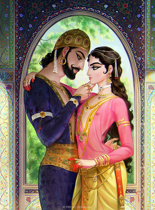Sultan Alauddin Khilji with Kafur Malik Naib