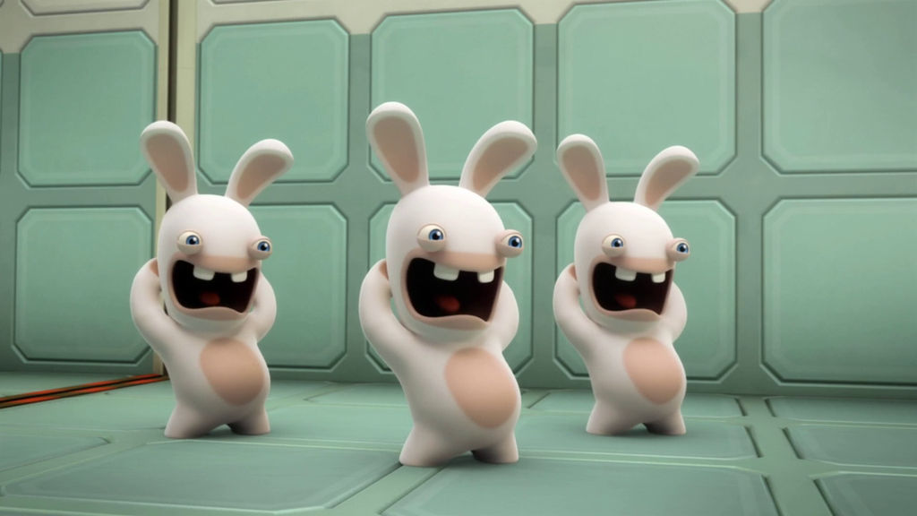 Three Rabbids dancing Macarena by Kaetzchen1991 on DeviantArt