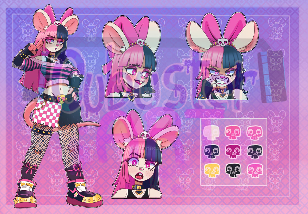 dark pink mouse (open) by CubusterArts93 on DeviantArt