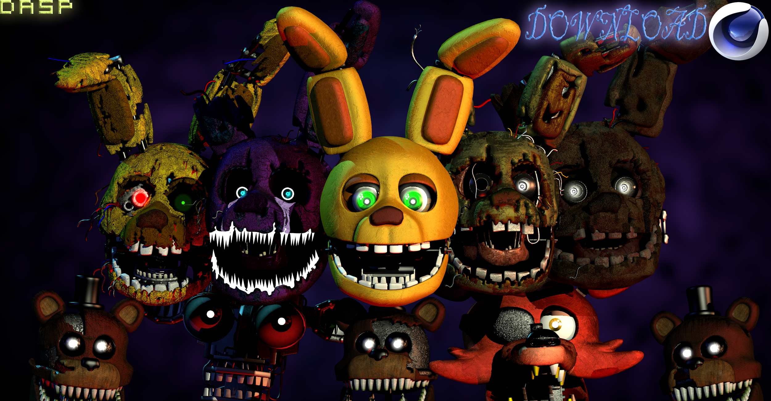 C4D fnaf)Fnaf 4 by LucasGamer1641 on DeviantArt