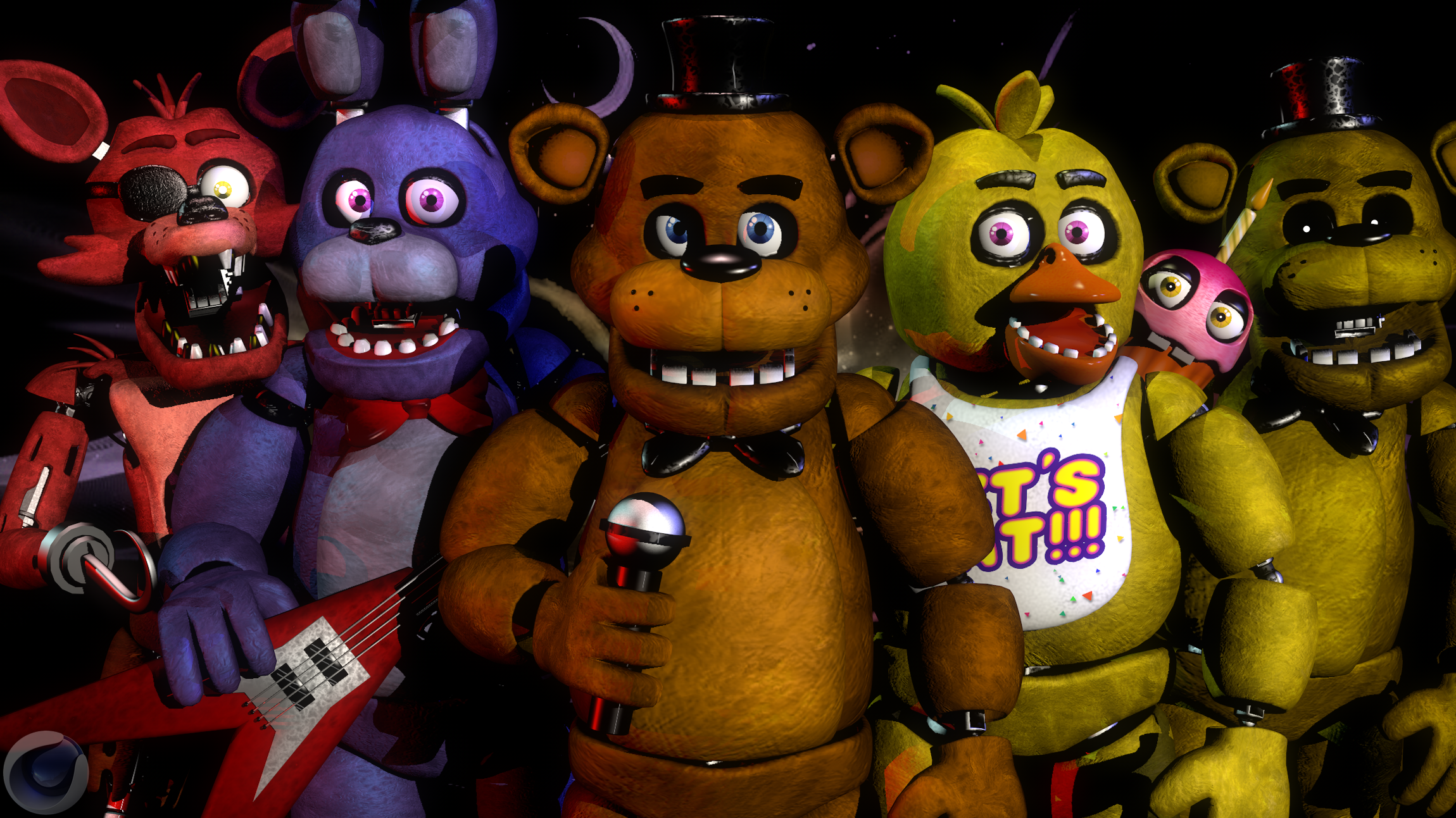 TheSunsetDude on X: C4D Fnaf: Fnaf 1 realistic animatronics   / X