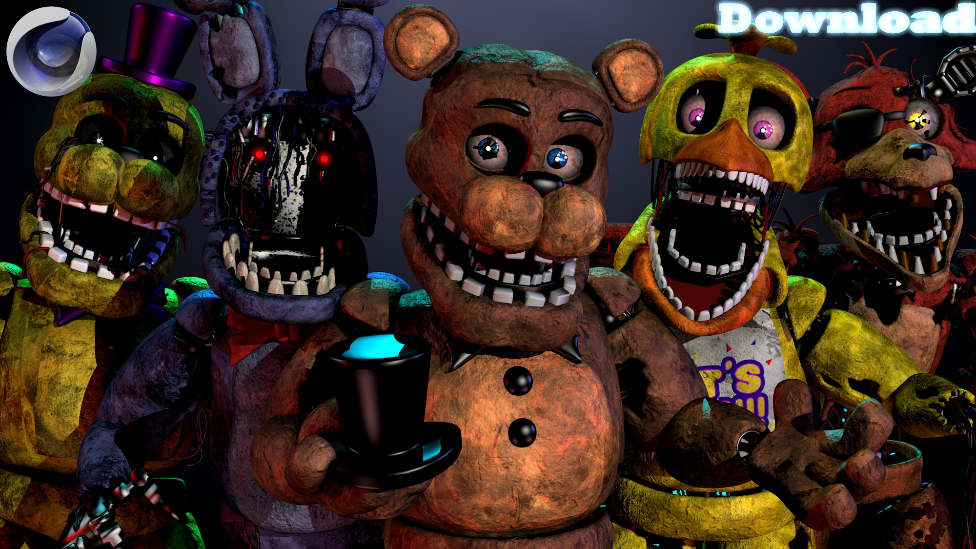 Stylized FNaF3 Animatronics= (V6) by Theyseemerollan on DeviantArt