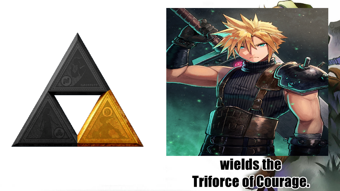 Cloud Strife Wields The Triforce Of Courage By BossViper28 On DeviantArt cloud-strife-wields-the-triforce-of-courage-by-bossviper28-on-deviantart