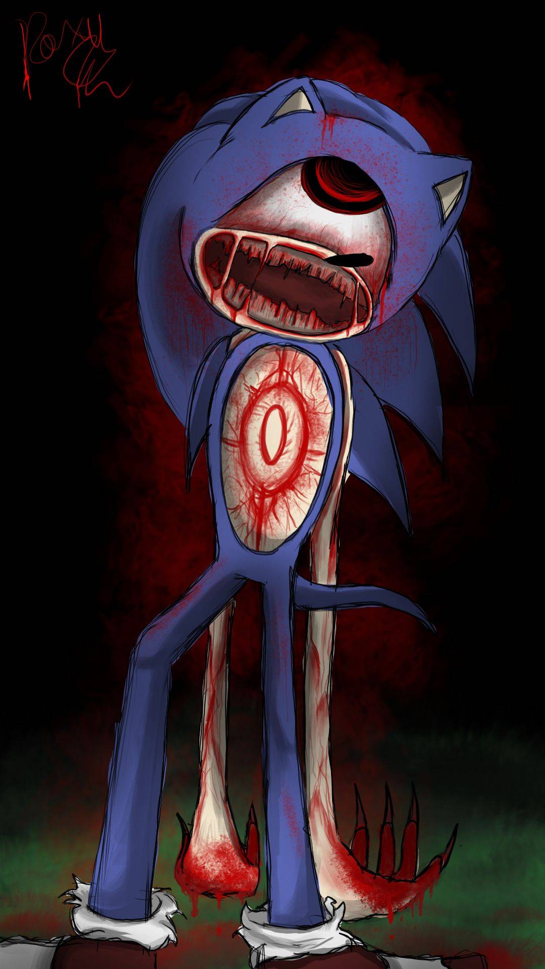 Sonic eyx jumpscare transparent png by glitchy1029 on DeviantArt