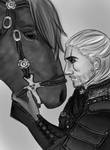 Geralt and Ablette by Kleio-art