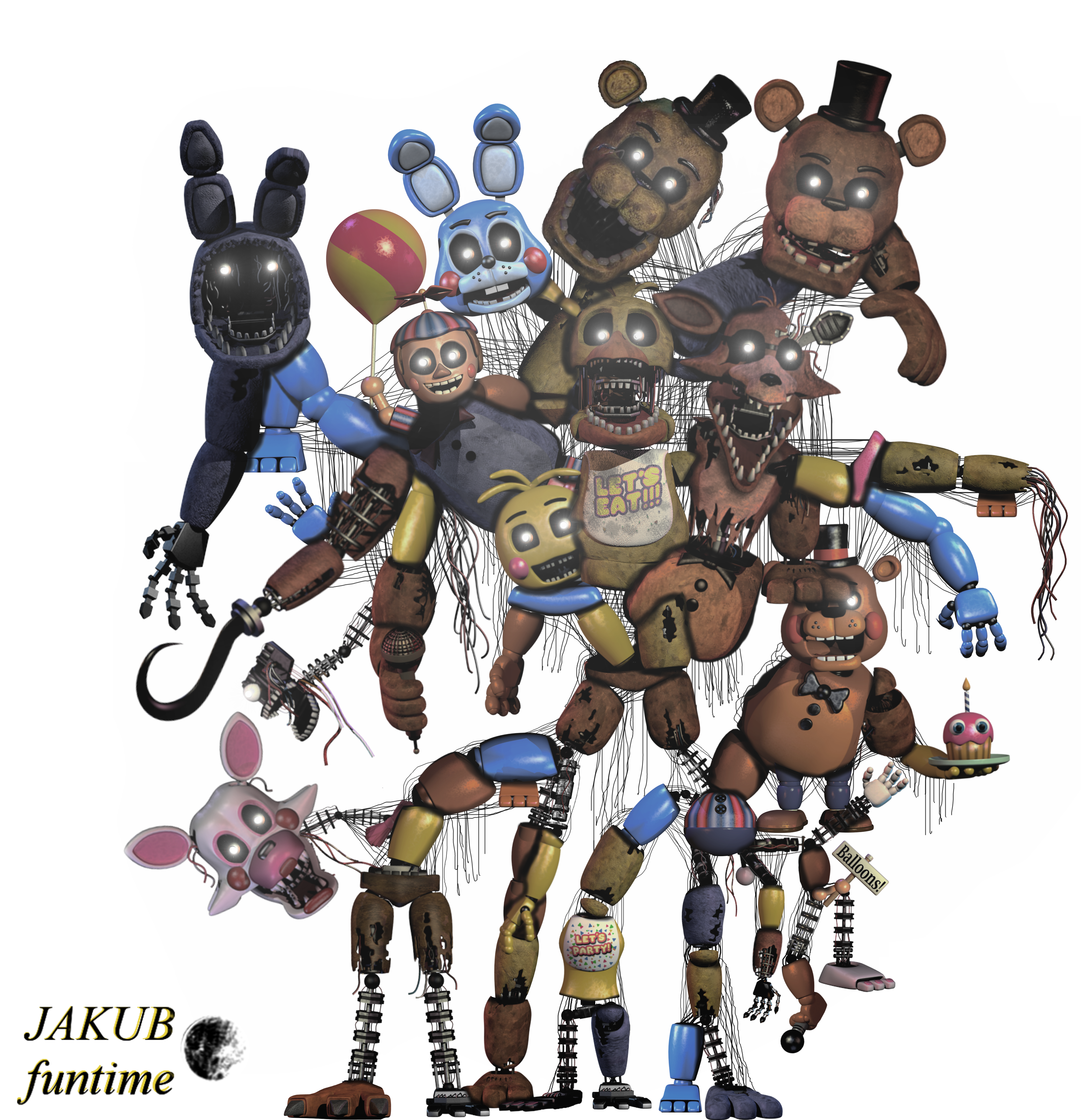 Funtime Animatronics FNAF2 by Alexander133Official on DeviantArt