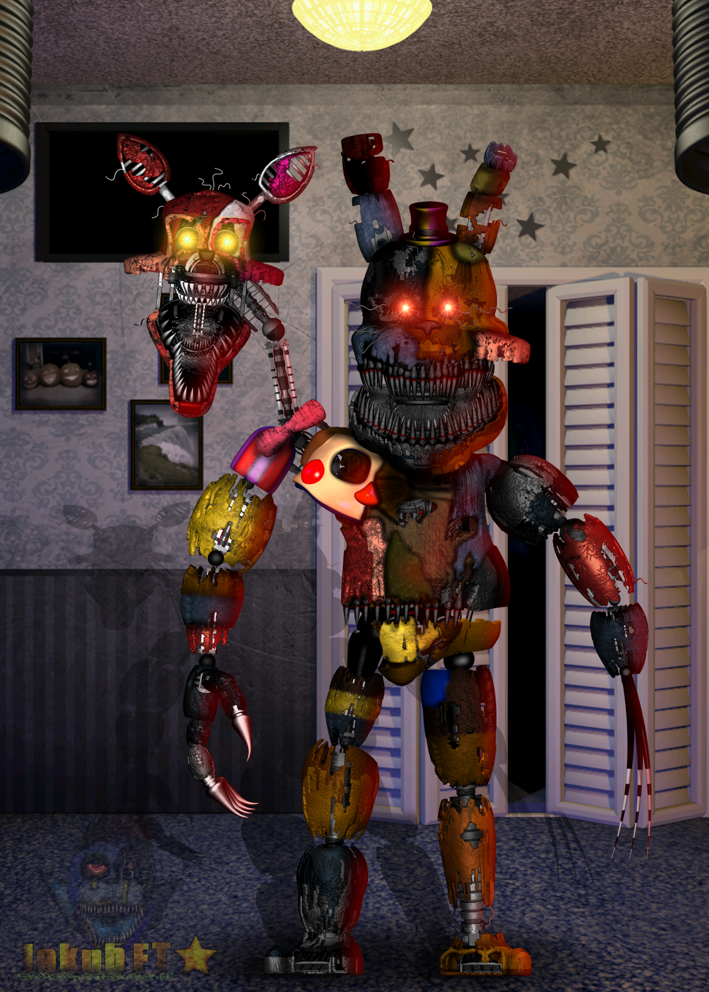 Fnaf Speed Edit  FNAF 4 Animatronic Hybrid by RedBon09 on DeviantArt