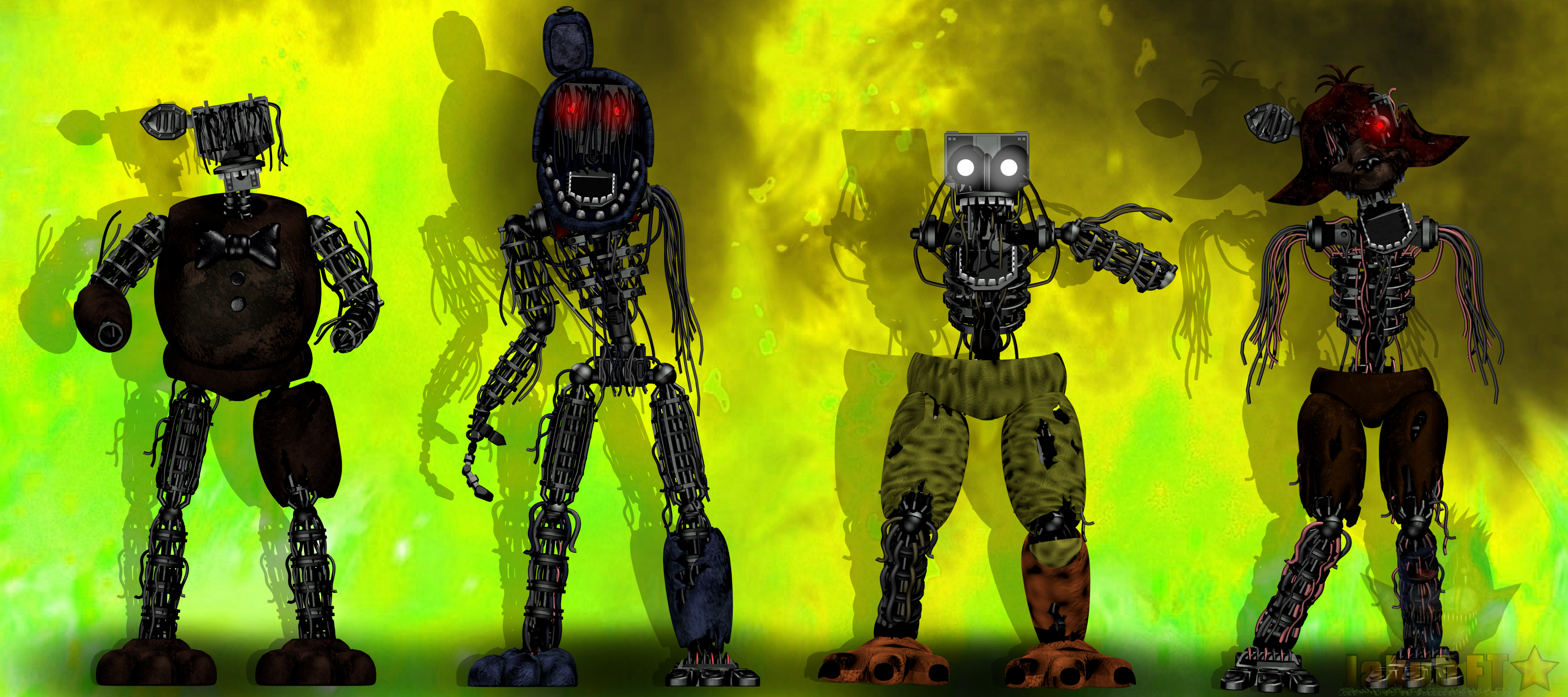 The Obliterated Animatronics. by xXxMLGFNAFxXx on DeviantArt