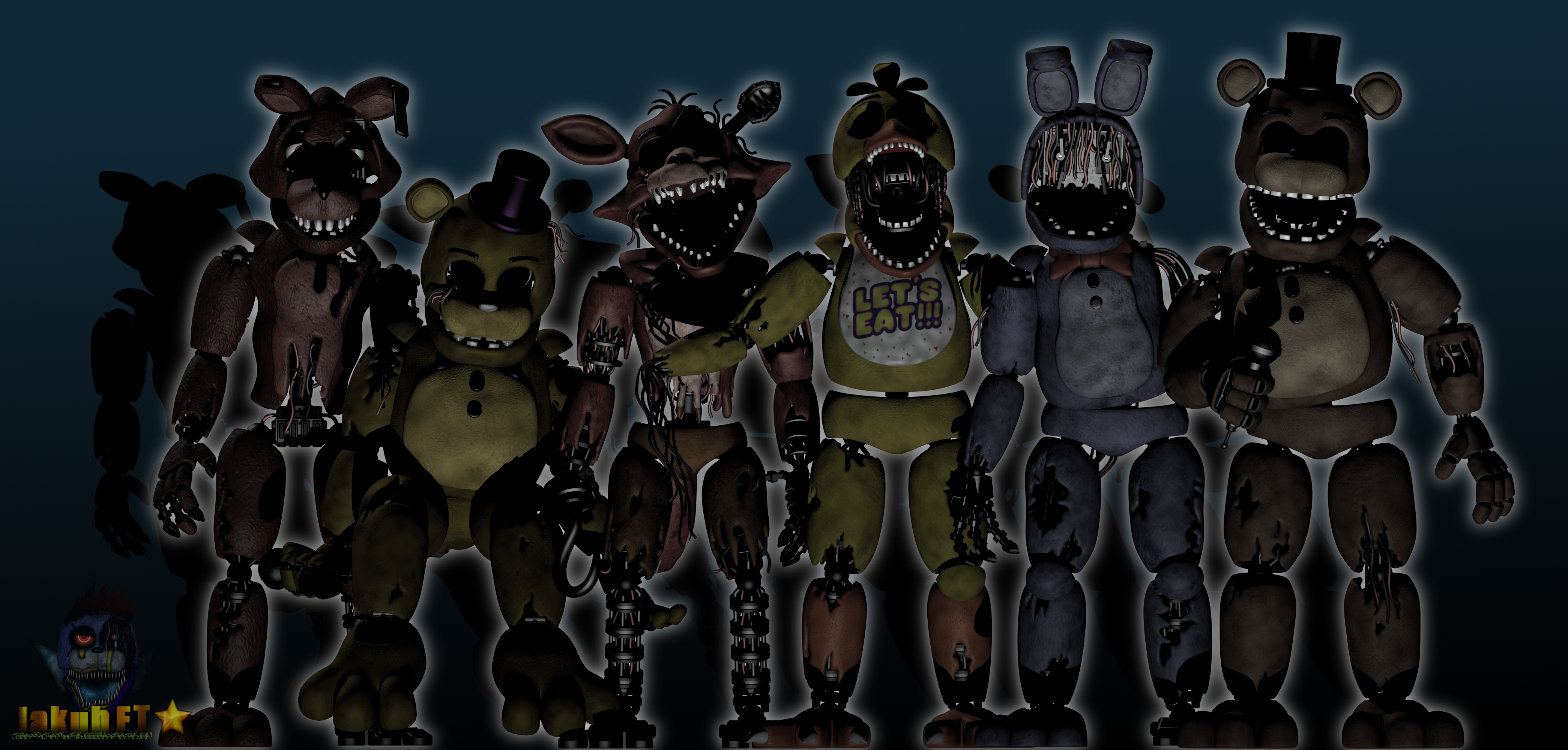 Ultimate FNaF Model Pack on X: FNaF 2 Showcase! Models by @thunderbob333  and @tm_animations Materials by @tm_animations Textures by @flaviiusss and  @willyboiiiiiii Some of designs by @CrackITSFM (UnwFoxy, Fredbear) Withered  Toys will