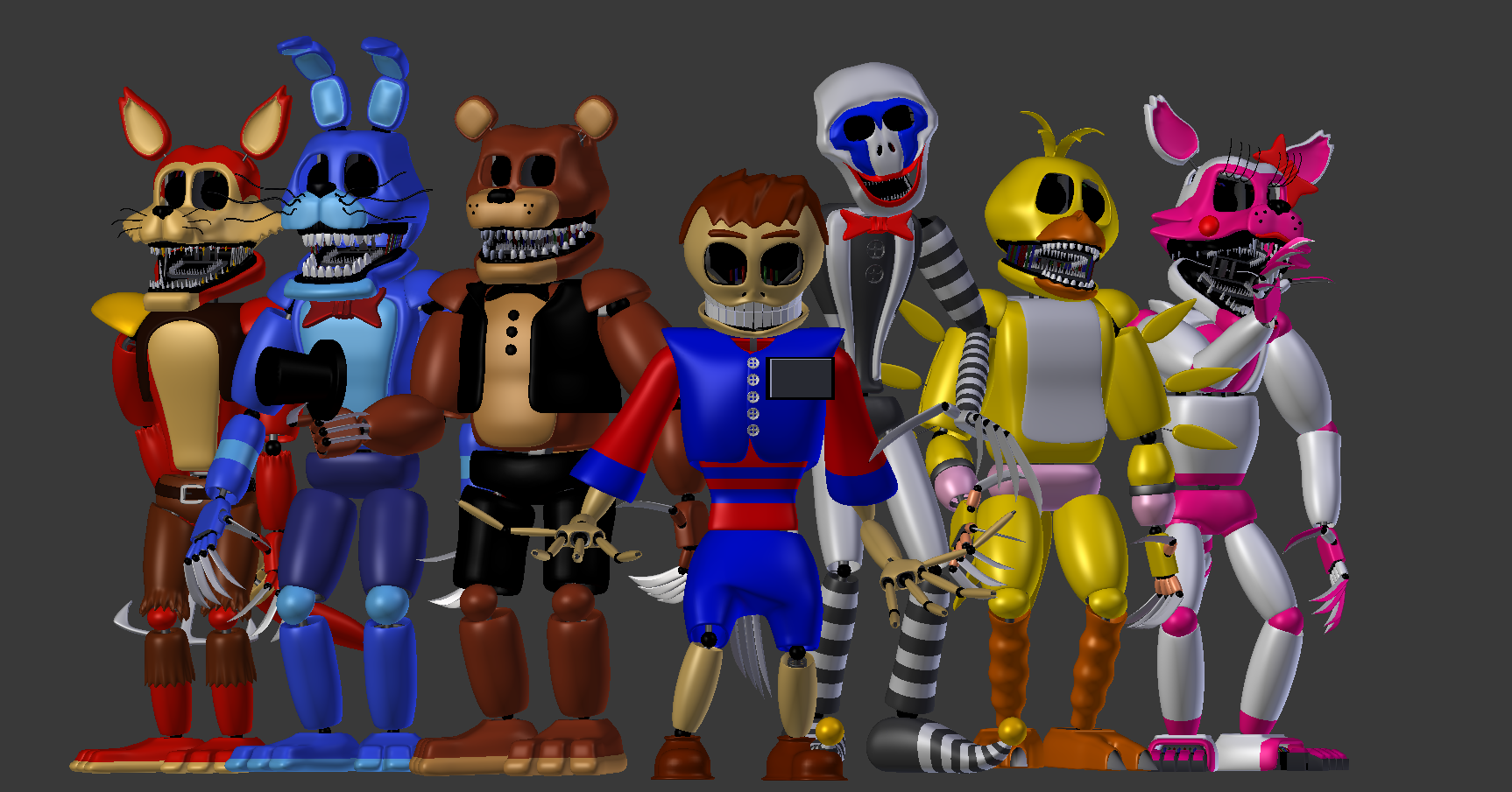 FNaF 1 Animatronics textured with Substance Painter for SFM :  r/fivenightsatfreddys