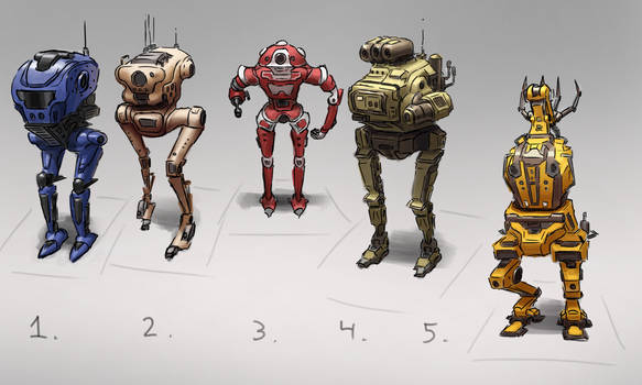 Mecha concept sketches